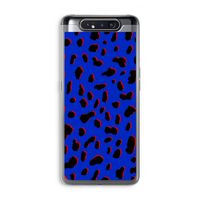 Blue Leopard: Samsung Galaxy A80 Transparant Hoesje