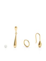 LEMAIRE lot de quatre boucles d'oreilles asymétriques