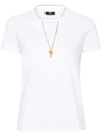 Elisabetta Franchi t-shirt à découpes - Blanc