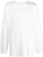 Yohji Yamamoto t-shirt en coton à épaules tombantes - Blanc