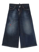 DSQUARED2 KIDS short en jean à effet usé - Bleu