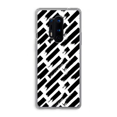 Zwarte vegen: OnePlus 8 Pro Transparant Hoesje