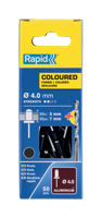 Rapid Blindklinknagels Donker Grijs | Ø4 x 10 mm | Incl. Boor | 50 Stuks - 5001465