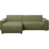 Hoekbank Brooklyn met chaise longue links - Soop - groen - Leen Bakker