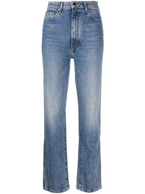 KHAITE jean droit Abigail à taille haute - Bleu