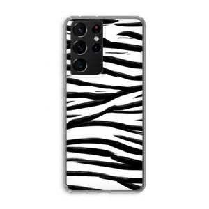 Zebra pattern: Samsung Galaxy S21 Ultra Transparant Hoesje