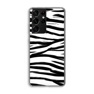 Zebra pattern: Samsung Galaxy S21 Ultra Transparant Hoesje