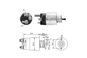 Magneetschakelaar, startmotor ERA, Spanning (Volt)12V, u.a. für Hyundai, KIA