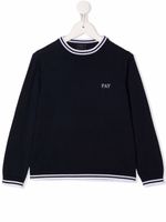 Fay Kids sweat à logo imprimé - Bleu