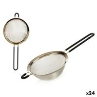 Strainer Kinvara 54150 54150 Zwart Grijs Siliconen Roestvrij staal Ø 12 cm 27 x 4,5 x 12 cm 12 x 24 x 4,5 cm (24 Stuks)