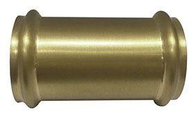 Unimatch koppelstuk buisverbinder voor vloerbuis 32 mm Geborsteld messing PVD