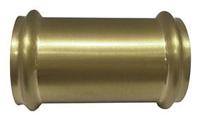 Unimatch koppelstuk buisverbinder voor vloerbuis 32 mm Geborsteld messing PVD