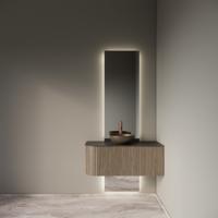Badkamermeubelset Gliss Design Alluro 100 cm Rechts Corn Silk