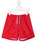 Ralph Lauren Kids short de bain à logo brodé - Rouge