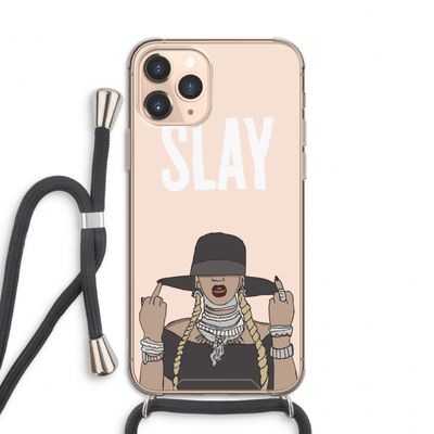 Slay All Day: iPhone 11 Pro Transparant Hoesje met koord