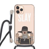 Slay All Day: iPhone 11 Pro Transparant Hoesje met koord