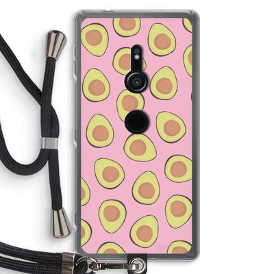 Dancing avocados: Sony Xperia XZ2 Transparant Hoesje met koord