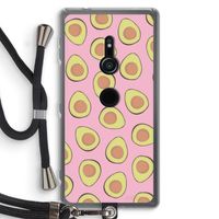 Dancing avocados: Sony Xperia XZ2 Transparant Hoesje met koord
