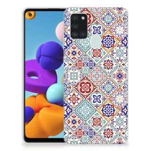 Samsung Galaxy A21s TPU Siliconen Hoesje Tiles Color