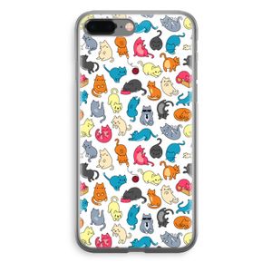 Kleurrijke katten: iPhone 8 Plus Transparant Hoesje