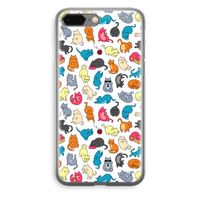 Kleurrijke katten: iPhone 8 Plus Transparant Hoesje