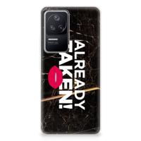 Xiaomi Poco F4 | Siliconen hoesje | met naam Already Taken Black