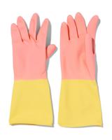 HEMA Huishoudhandschoenen latex roze M (7-7.5)