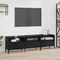 TV-kast Zwart eiken 150 x 30 x 44.5 cm Bewerkt hout