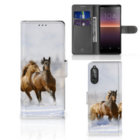 Sony Xperia 10 II Telefoonhoesje met Pasjes Paarden