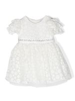 Monnalisa robe en coton à pois - Blanc