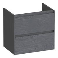 Brauer Inspire - Onderkast Ondiep - 60 cm - met 2 Softclose Lades Greeploos en 1 Sifon Uitsparing - Timber Grey