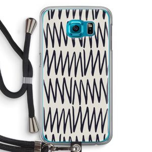 Marrakech Zigzag: Samsung Galaxy S6 Transparant Hoesje met koord