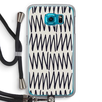 Marrakech Zigzag: Samsung Galaxy S6 Transparant Hoesje met koord