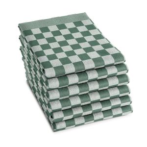 6x DDDDD theedoek barbecue 65 x 65 cm green