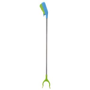 Afvalgrijper voor kinderen - 4x - 77 cm - groen/blauw