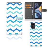 Motorola Moto G22 | Telefoon Hoesje | Zigzag Blauw