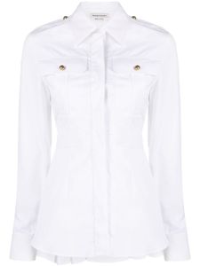 Alexander McQueen chemise en coton à plis marqués - Blanc