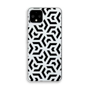 Crazy pattern: Pixel 4 Transparant Hoesje