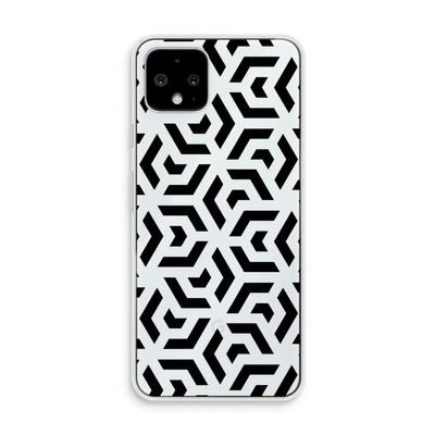 Crazy pattern: Pixel 4 Transparant Hoesje