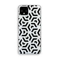 Crazy pattern: Pixel 4 Transparant Hoesje