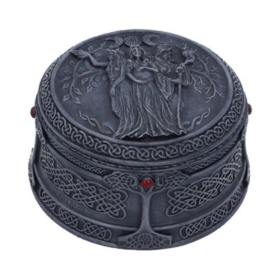 Nemesis Now Sieradendoos &apos;Triple Moon Goddess&apos; Polyresin Grijs (95 mm)