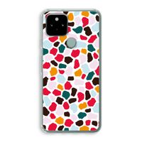 Colored Giraffe: Google Pixel 5 Transparant Hoesje