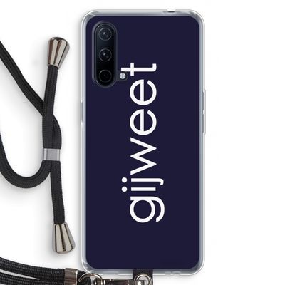 Gijweet: OnePlus Nord CE 5G Transparant Hoesje met koord