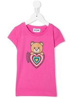 Moschino Kids t-shirt à motif Teddy Bear cœur - Rose - thumbnail