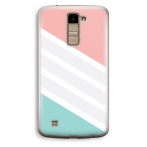 Strepen pastel: LG K10 (2016) Transparant Hoesje