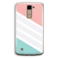 Strepen pastel: LG K10 (2016) Transparant Hoesje