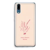 Where flowers bloom: Huawei P20 Transparant Hoesje