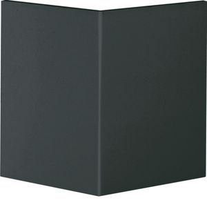 Buitenhoek deksel zwart 65x100 mm, vast, voor wandgoot Tehalit RAL 9011 - grafietzwart