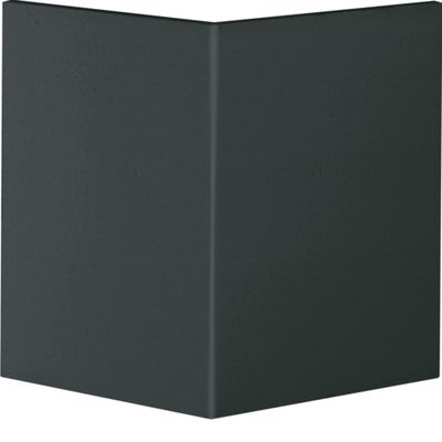 Buitenhoek deksel zwart 65x100 mm, vast, voor wandgoot Tehalit RAL 9011 - grafietzwart