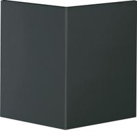 Buitenhoek deksel zwart 65x100 mm, vast, voor wandgoot Tehalit RAL 9011 - grafietzwart